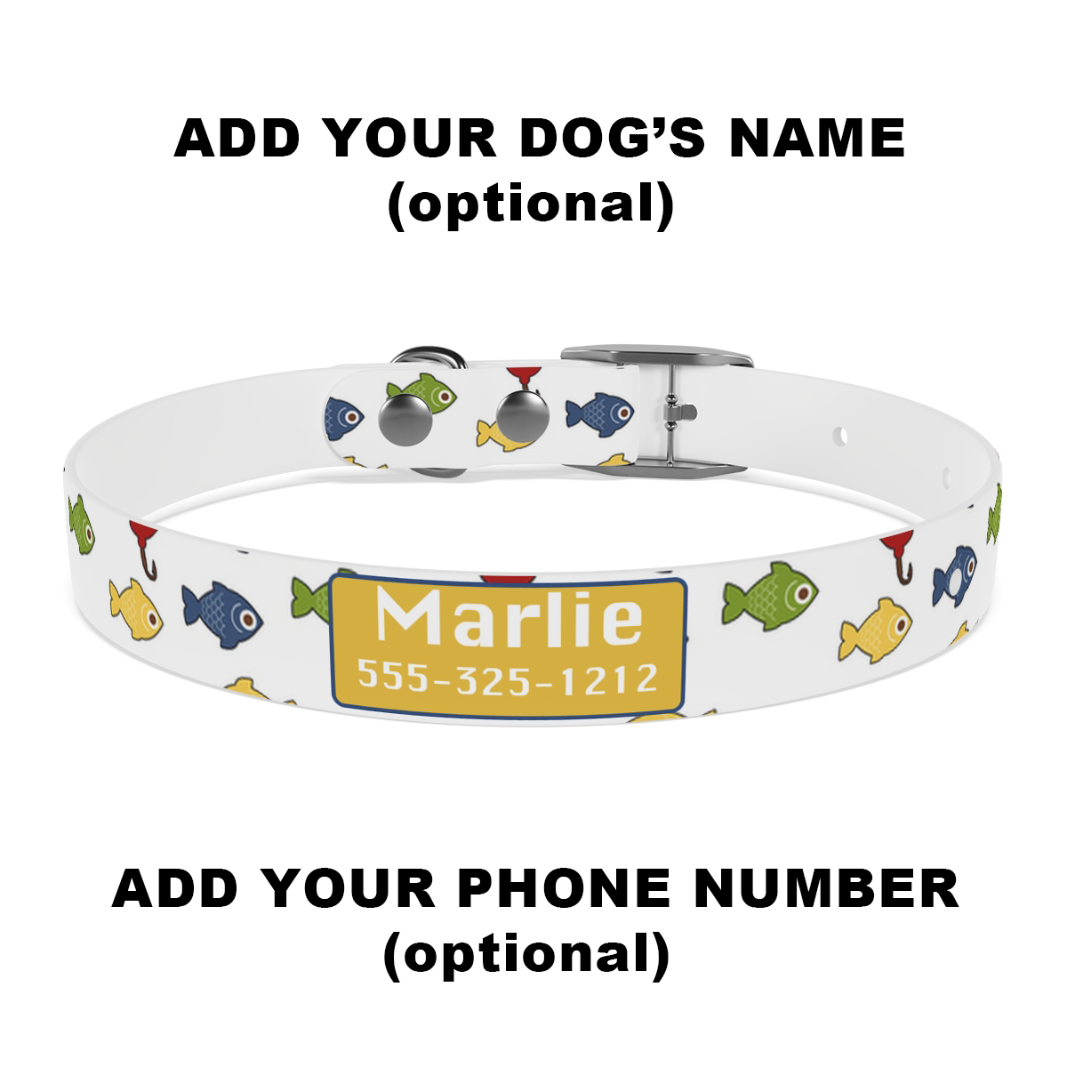 One Fish Two Fish Personalized Dog Collar