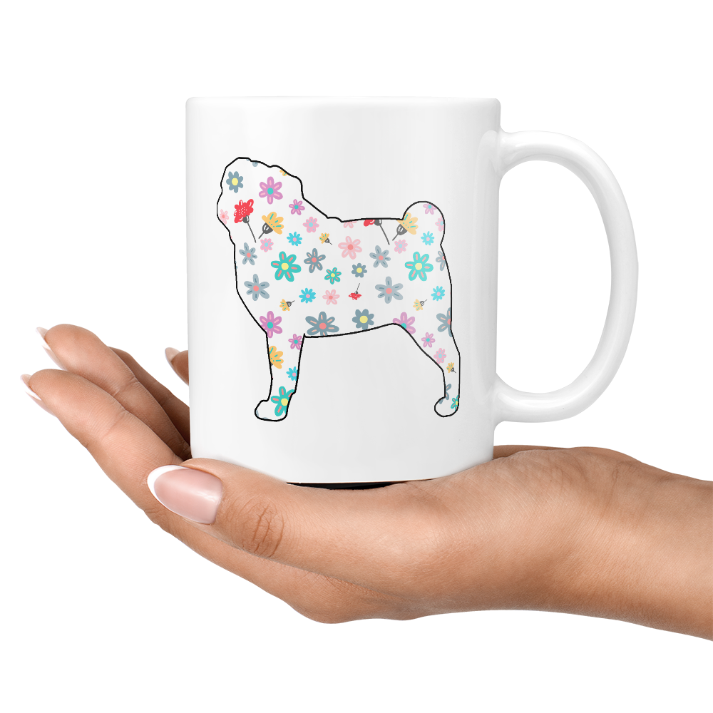 Pug Flower Child Mug