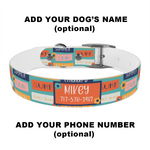 Summer Surfing Personalized Dog Collar