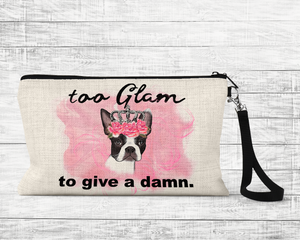 Too Glam To Give A Damn Boston Wristlet