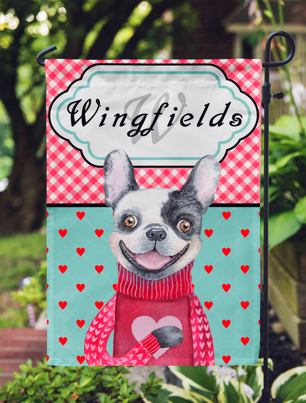 Personalized Boston Love Garden Flag