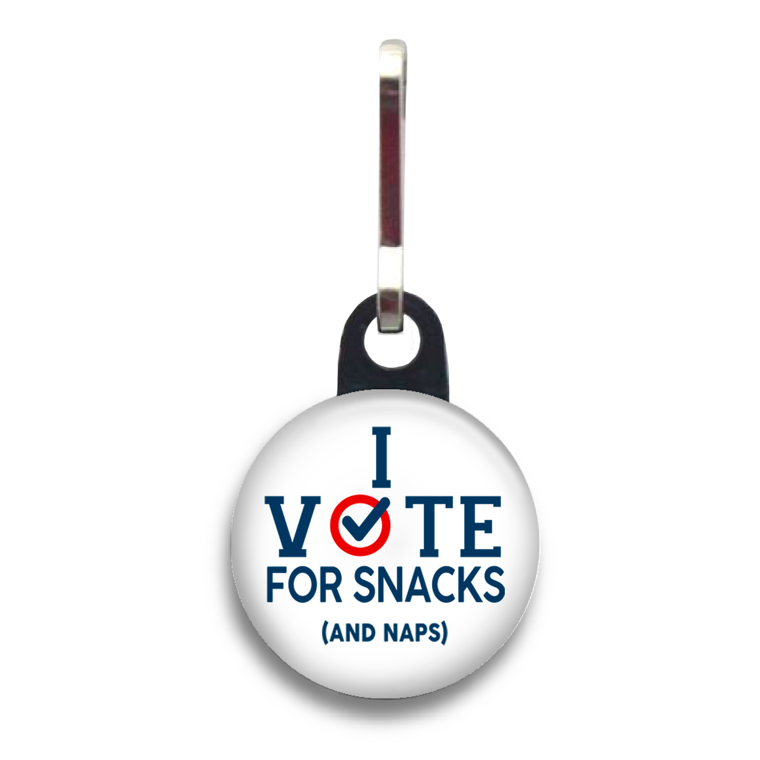 Vote for Snacks and Naps Dog Tag