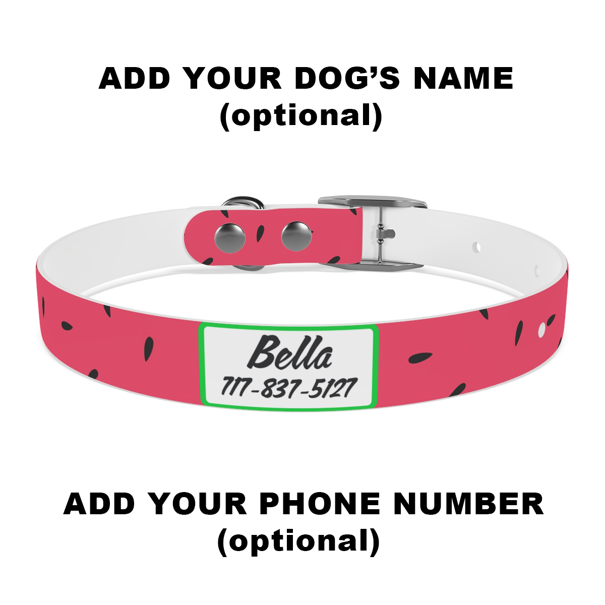 Watermelon Personalized Dog Collar
