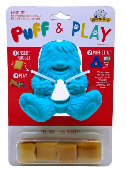 Yeti Puff and Play Enrichment Toy Blue