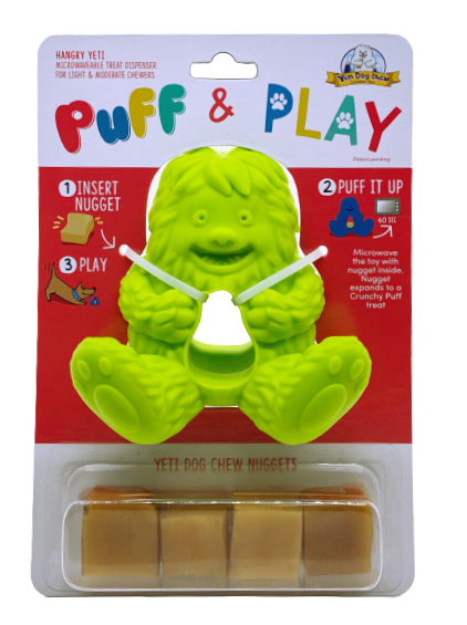Yeti Puff and Play Enrichment Toy Green