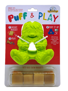 Yeti Puff and Play Enrichment Toy Green