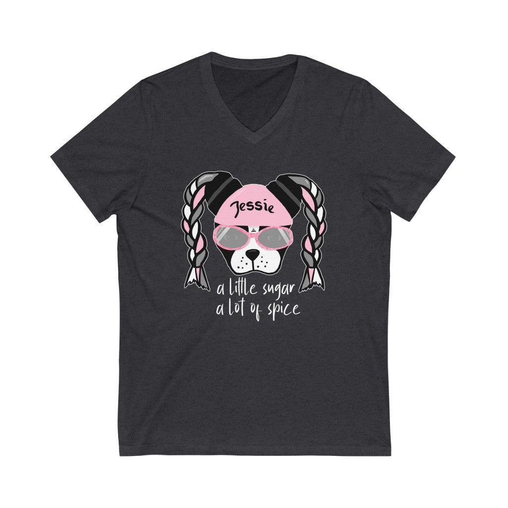 Jessie Sugar and Spice V Neck T-Shirt