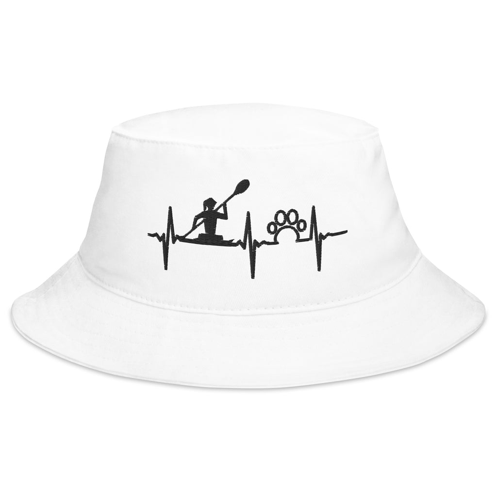 Kayaking and Paw Heartbeat Bucket Hat