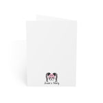 Blue Boston Happy Holidays Folded Greeting Cards (1, 10, 30, or 50)