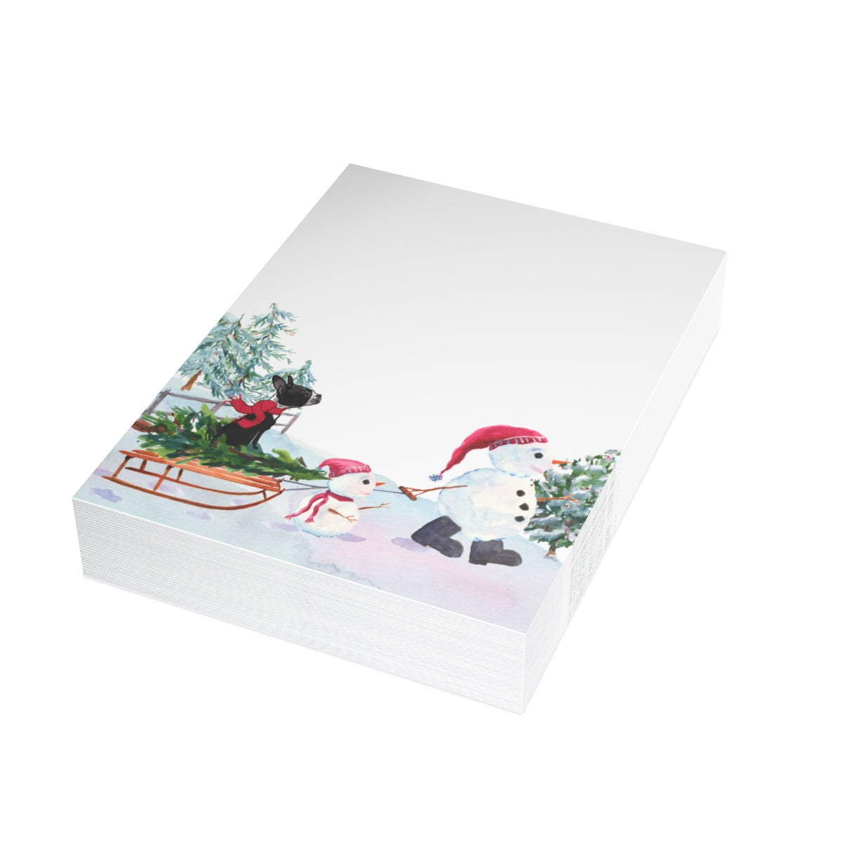 Boston Warmest Wishes Folded Greeting Cards (1, 10, 30, or 50)