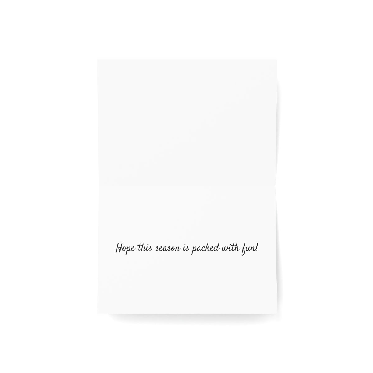 Boston Snowball Fight Folded Greeting Cards (1, 10, 30, or 50)