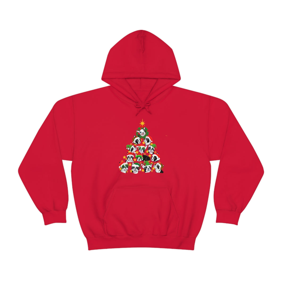 Bostons Christmas Tree Hooded Sweatshirt