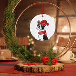 Holiday Black Boston Aluminum Ornament
