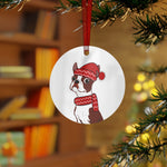 Holiday Red Boston Aluminum Ornament