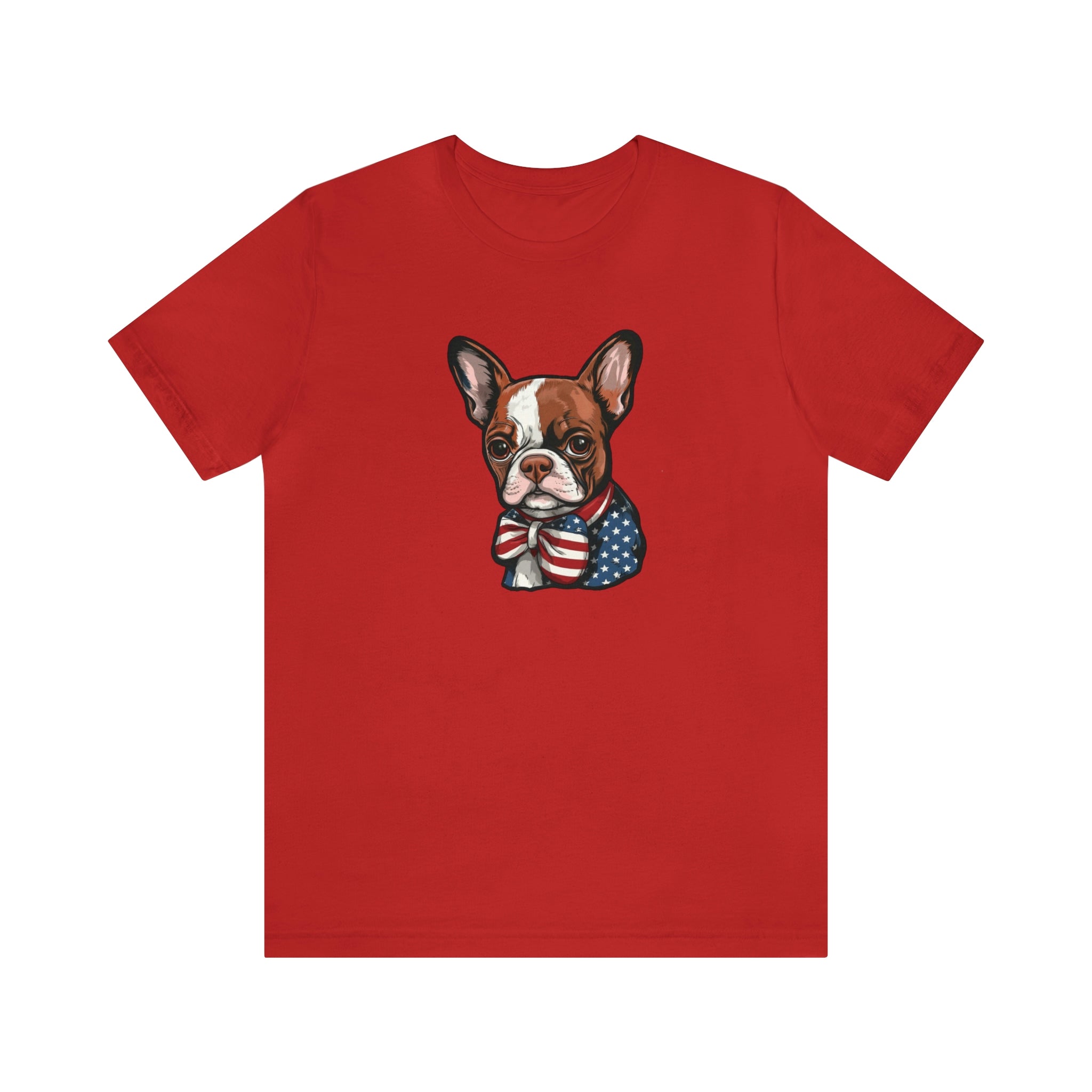 Patriotic Red Boston Terrier Shirt
