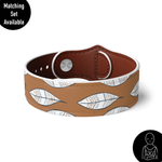Clay Feathers Vegan Leather Wristband
