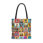 Boston Pup Portraits Tote Bag