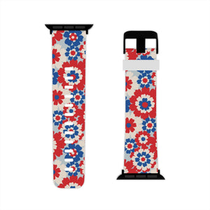 Patriotic Flowers Watch Band for Apple Watch
