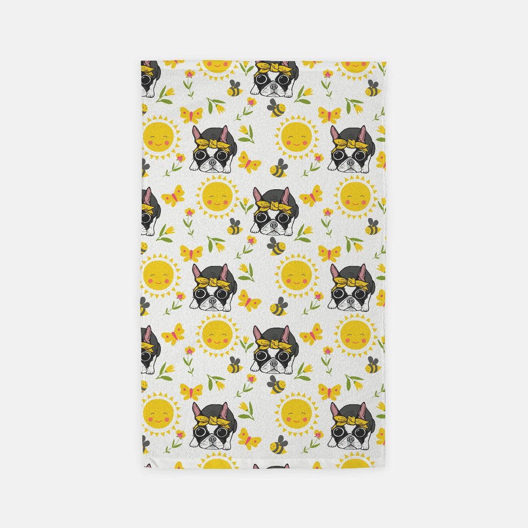 Yellow Boston Spring Hand Towel