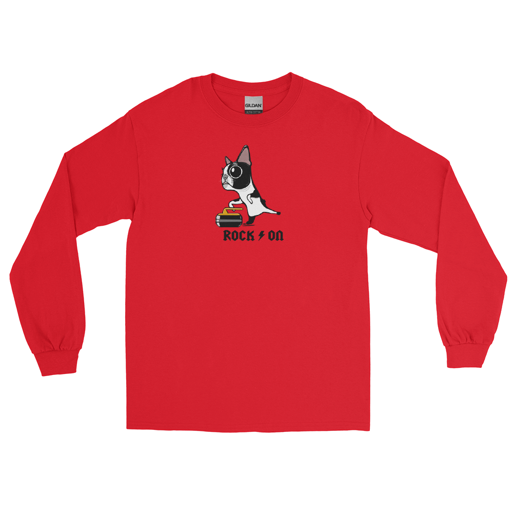 Rock On Boston Curling Long Sleeve T Shirt