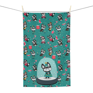 Festive Bostons Tree Towel