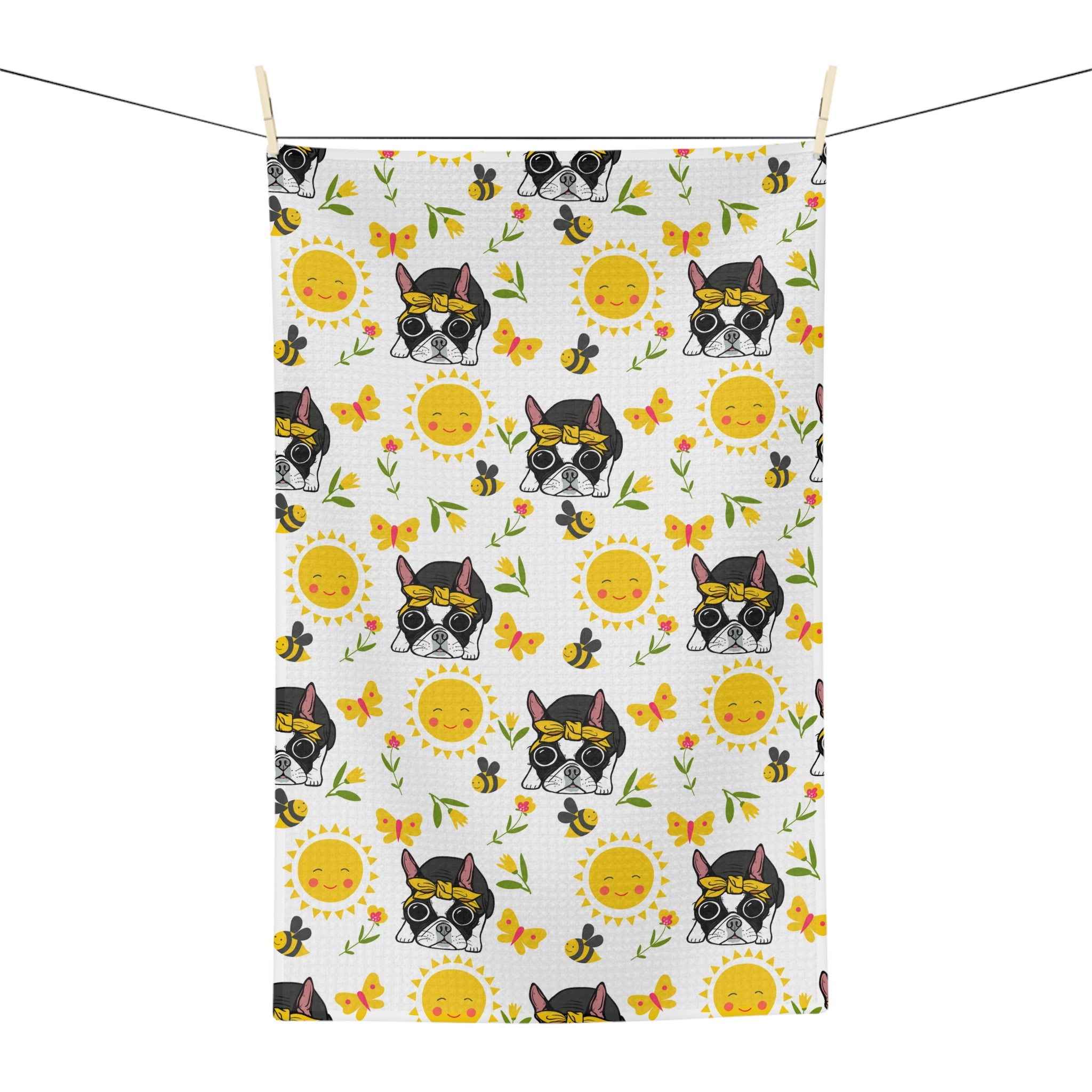 Yellow Boston Spring Hand Towel