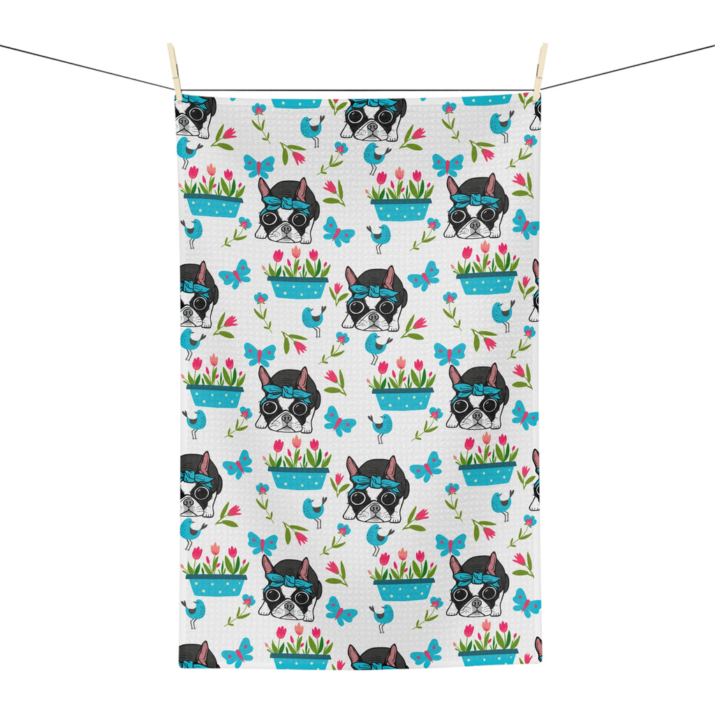 Blue Boston Spring Hand Towel