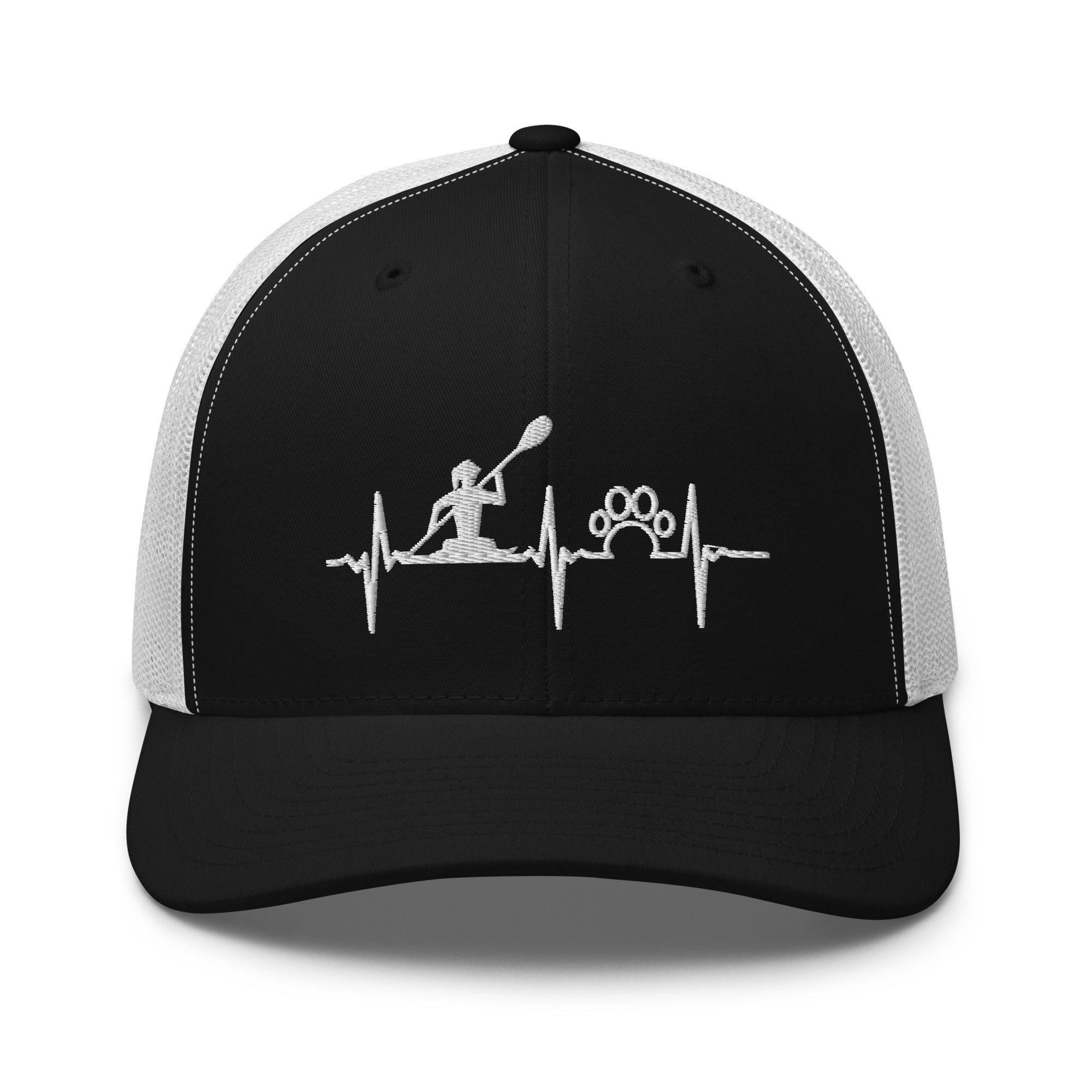 Kayaking and Paw Heartbeat Mesh Cap