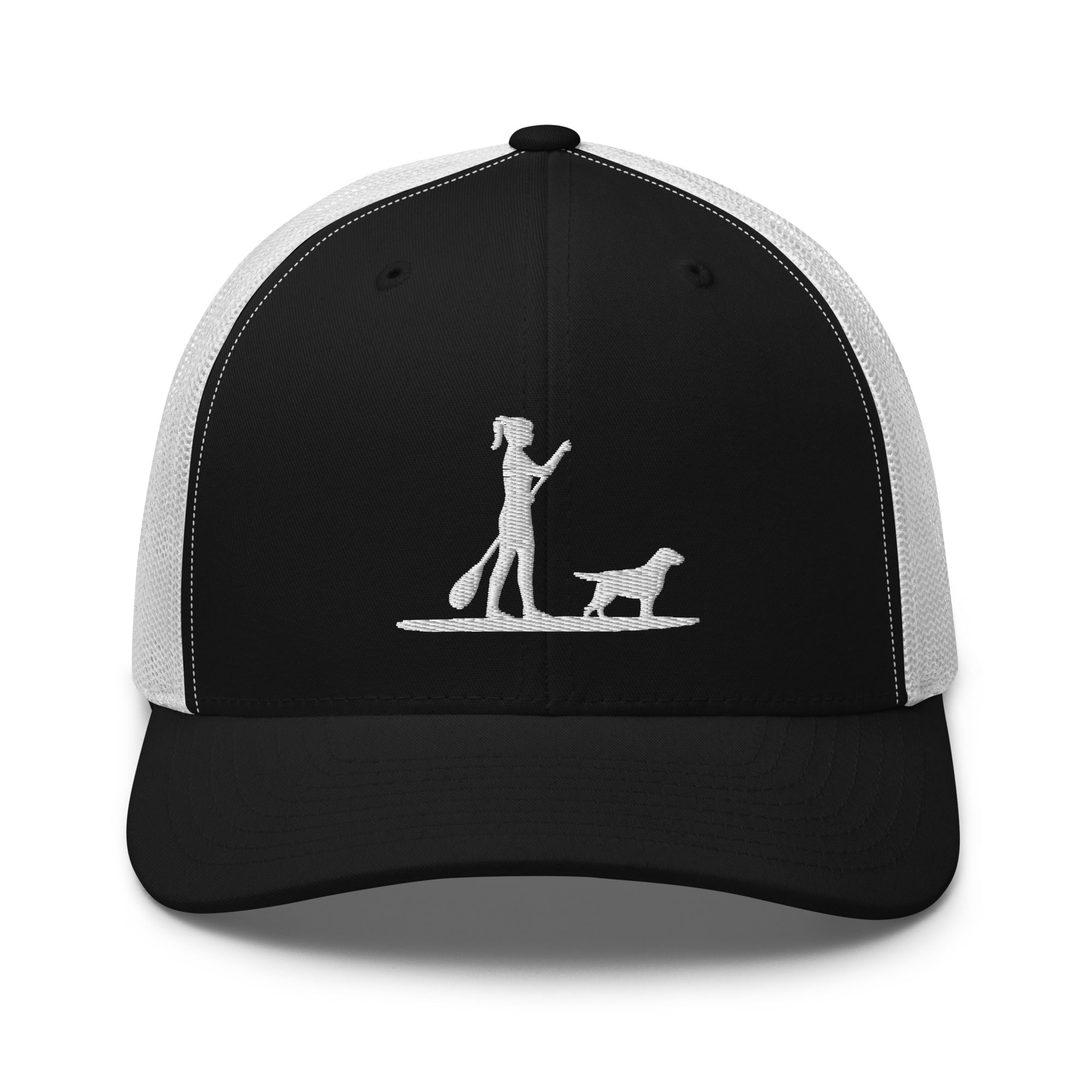 Paddle Board and Dog Heartbeat Mesh Cap