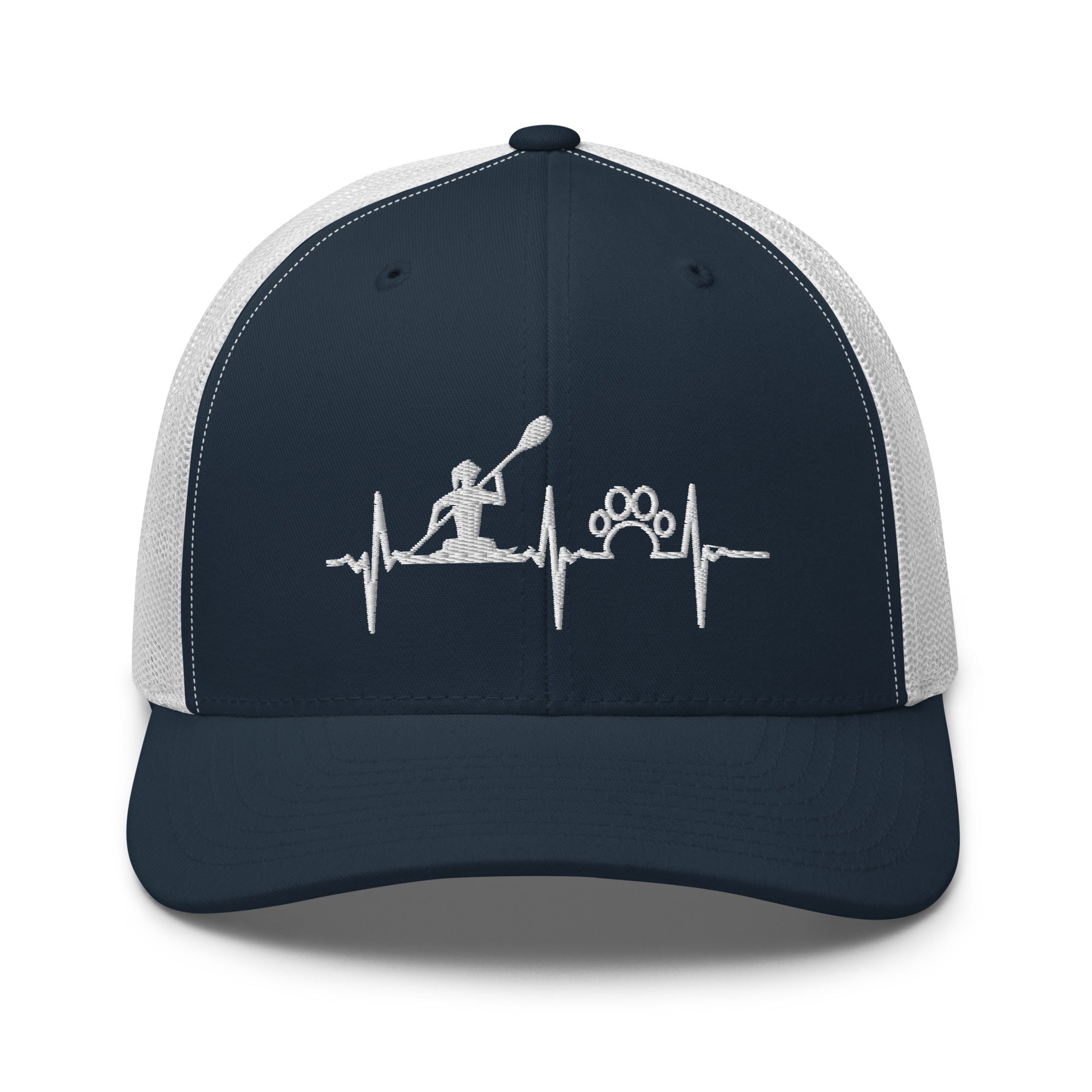 Kayaking and Paw Heartbeat Mesh Cap