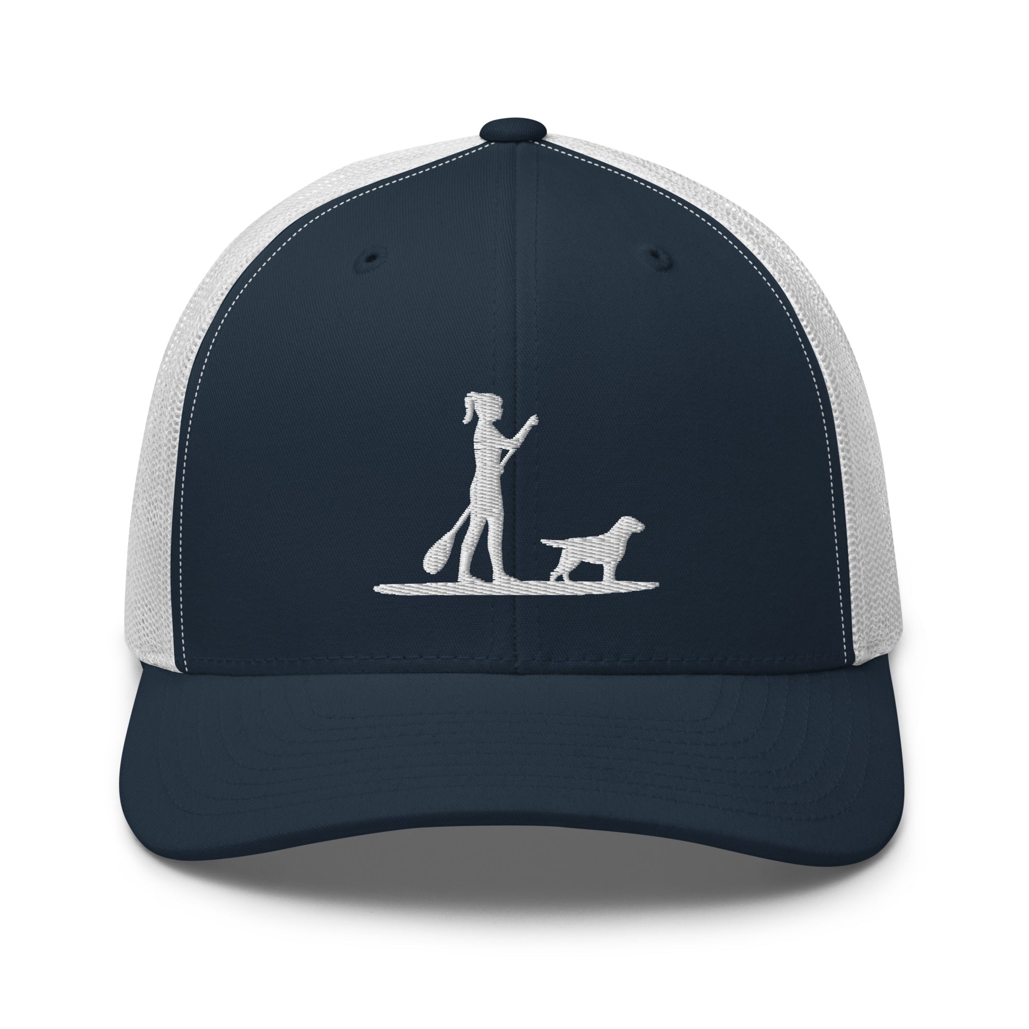 Paddle Board and Dog Heartbeat Mesh Cap