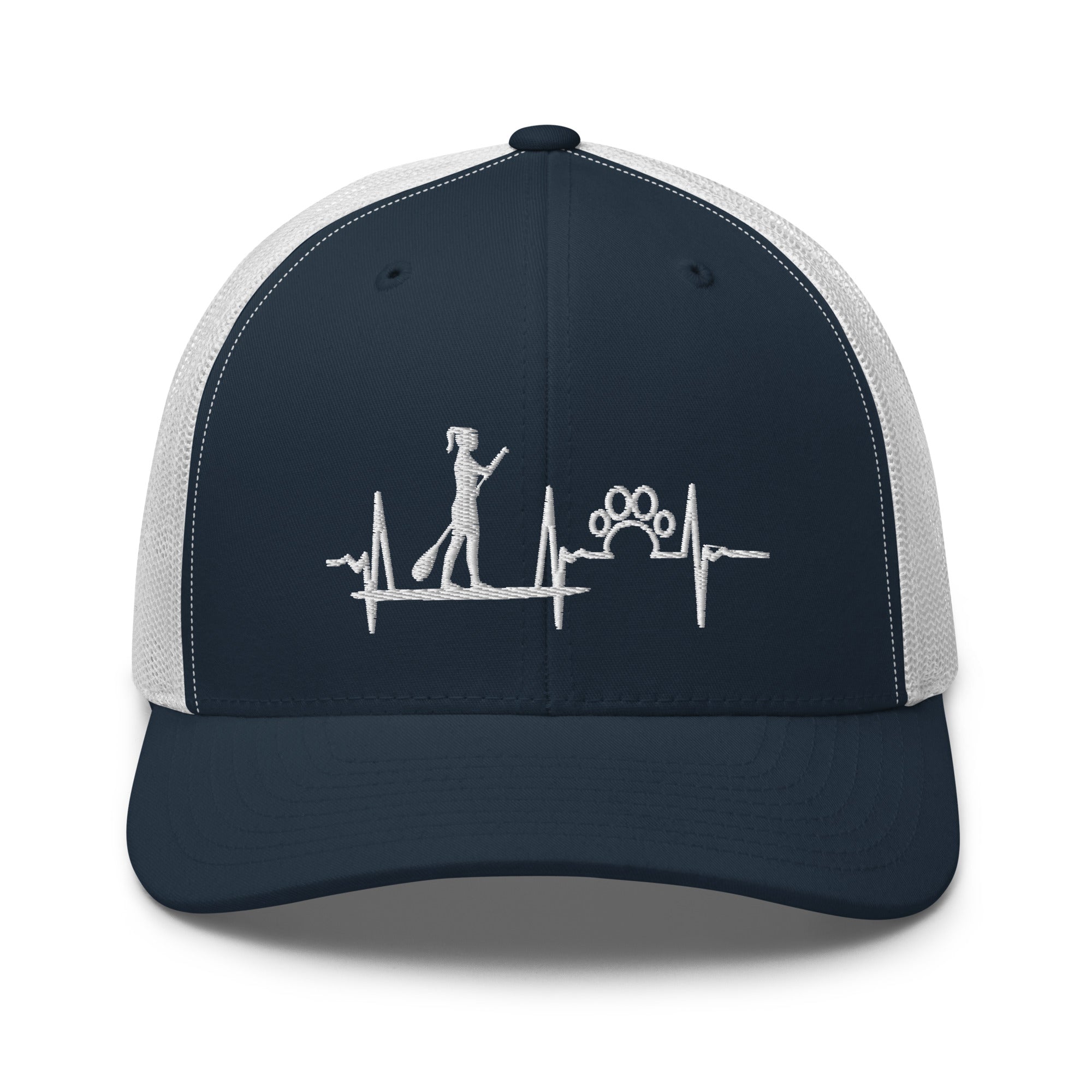Paddle Board and Paw Heartbeat Mesh Cap
