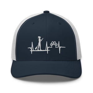 Paddle Board and Paw Heartbeat Mesh Cap