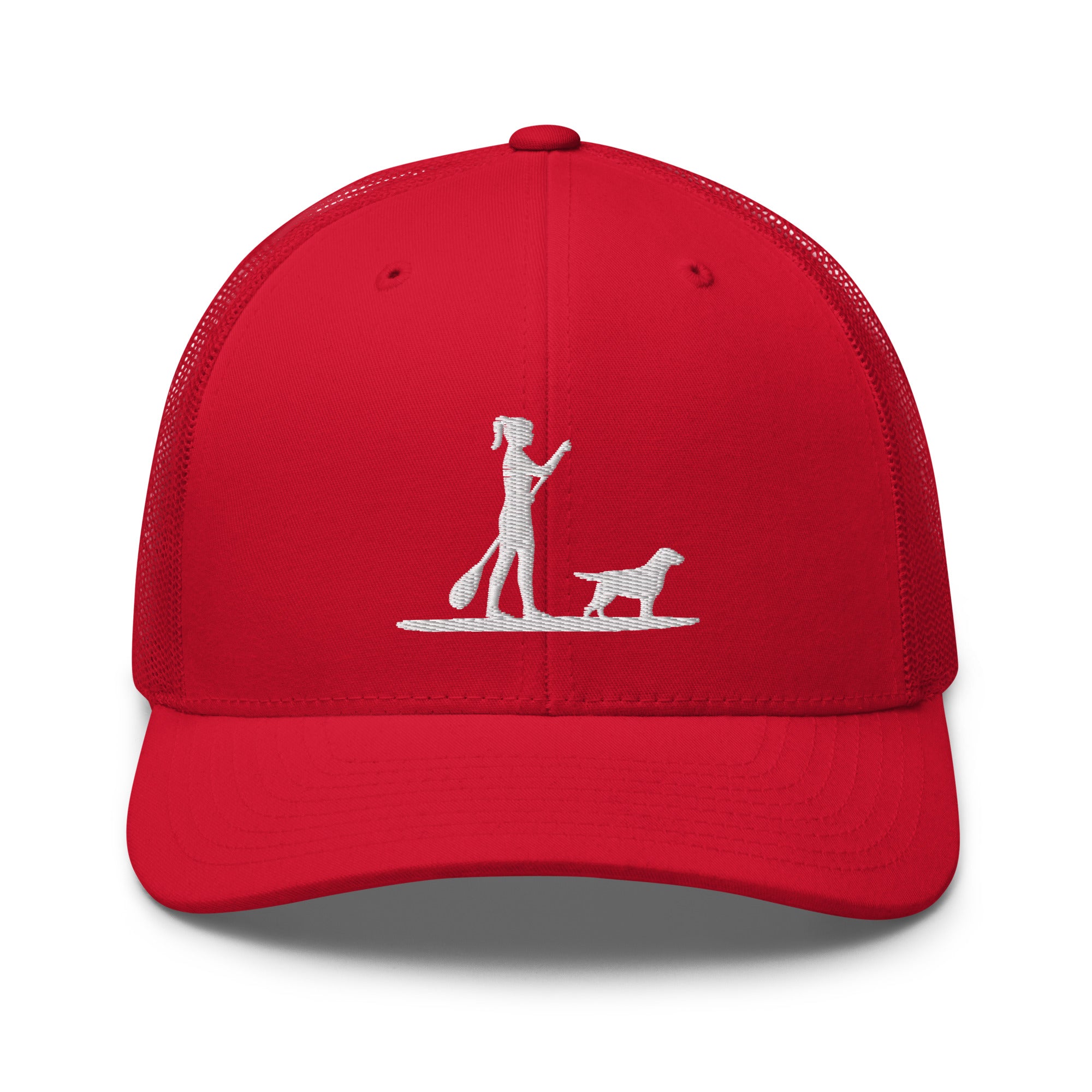 Paddle Board and Dog Heartbeat Mesh Cap