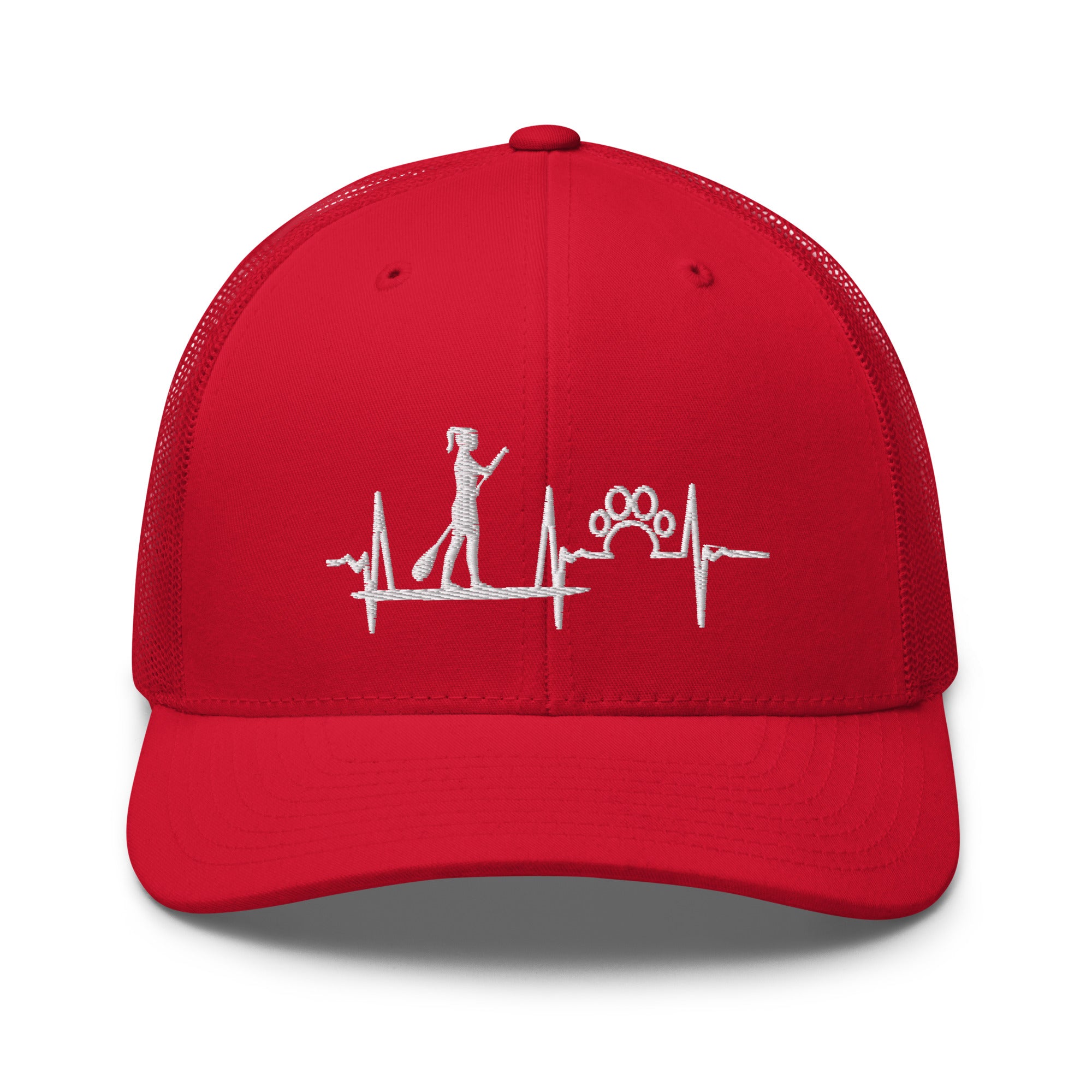 Paddle Board and Paw Heartbeat Mesh Cap